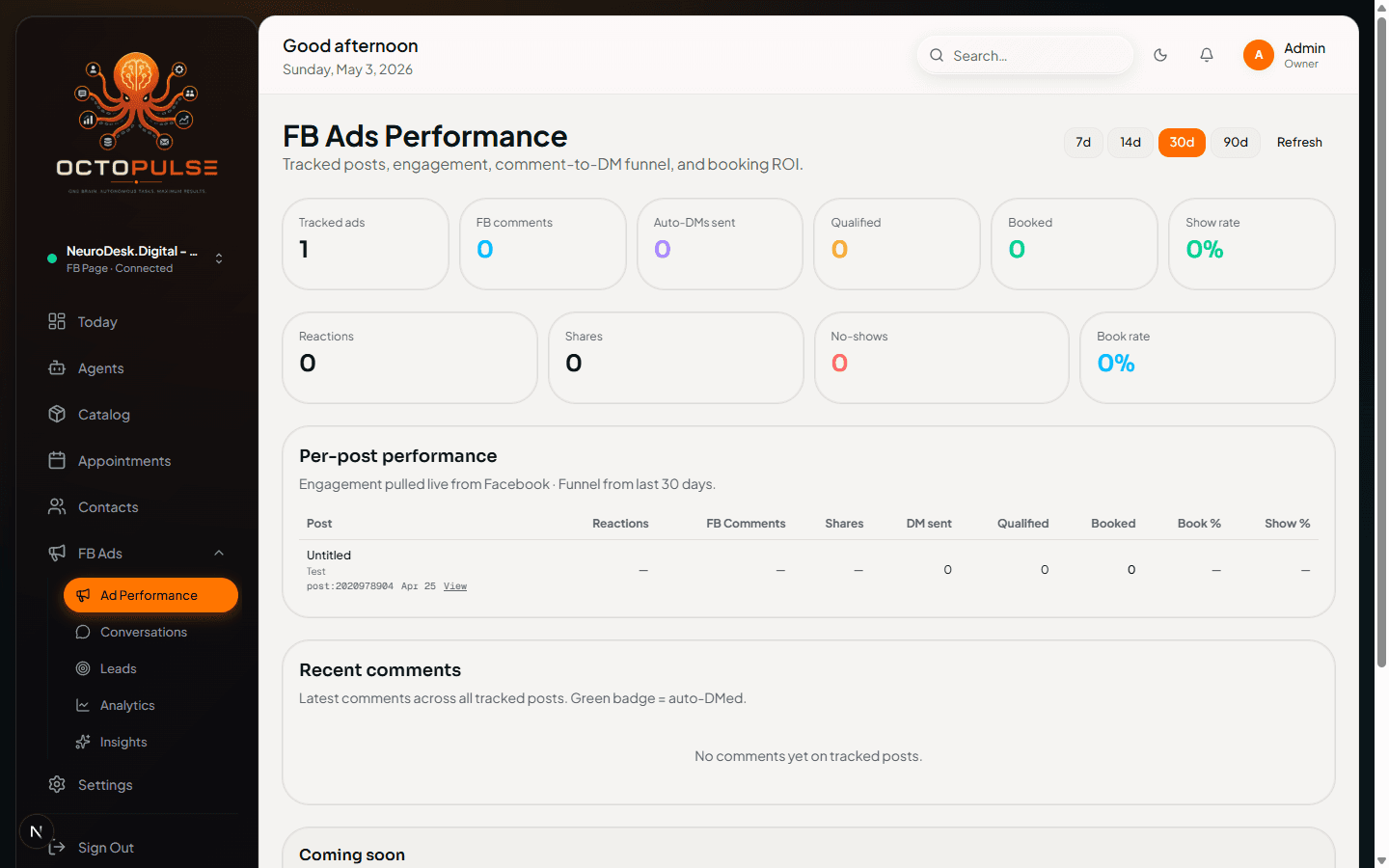 Octopulse — Multi-tenant AI Ops Platform — Tenant Workspace screenshot 13