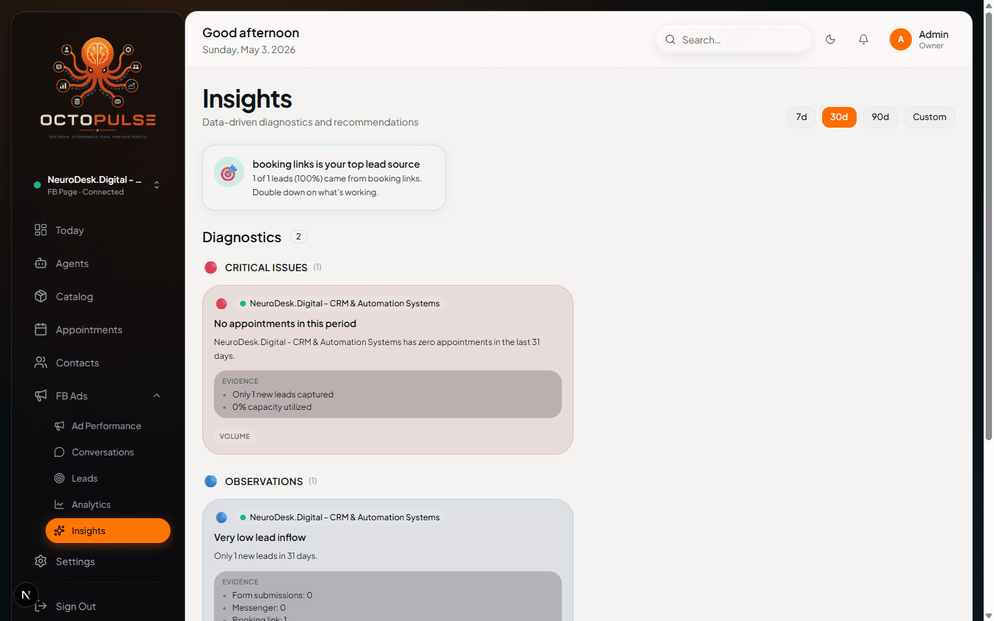 Octopulse — Multi-tenant AI Ops Platform — Tenant Workspace screenshot 15